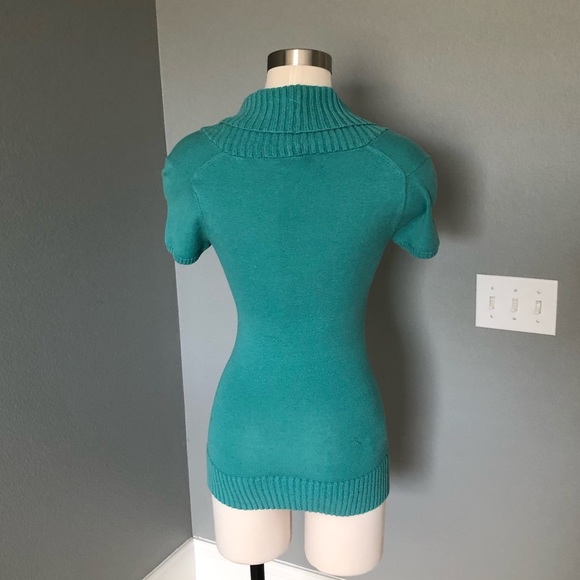 BCBG MaxAzria Cowl V-Neck Knit Sweater Blouse - Picture 5 of 16